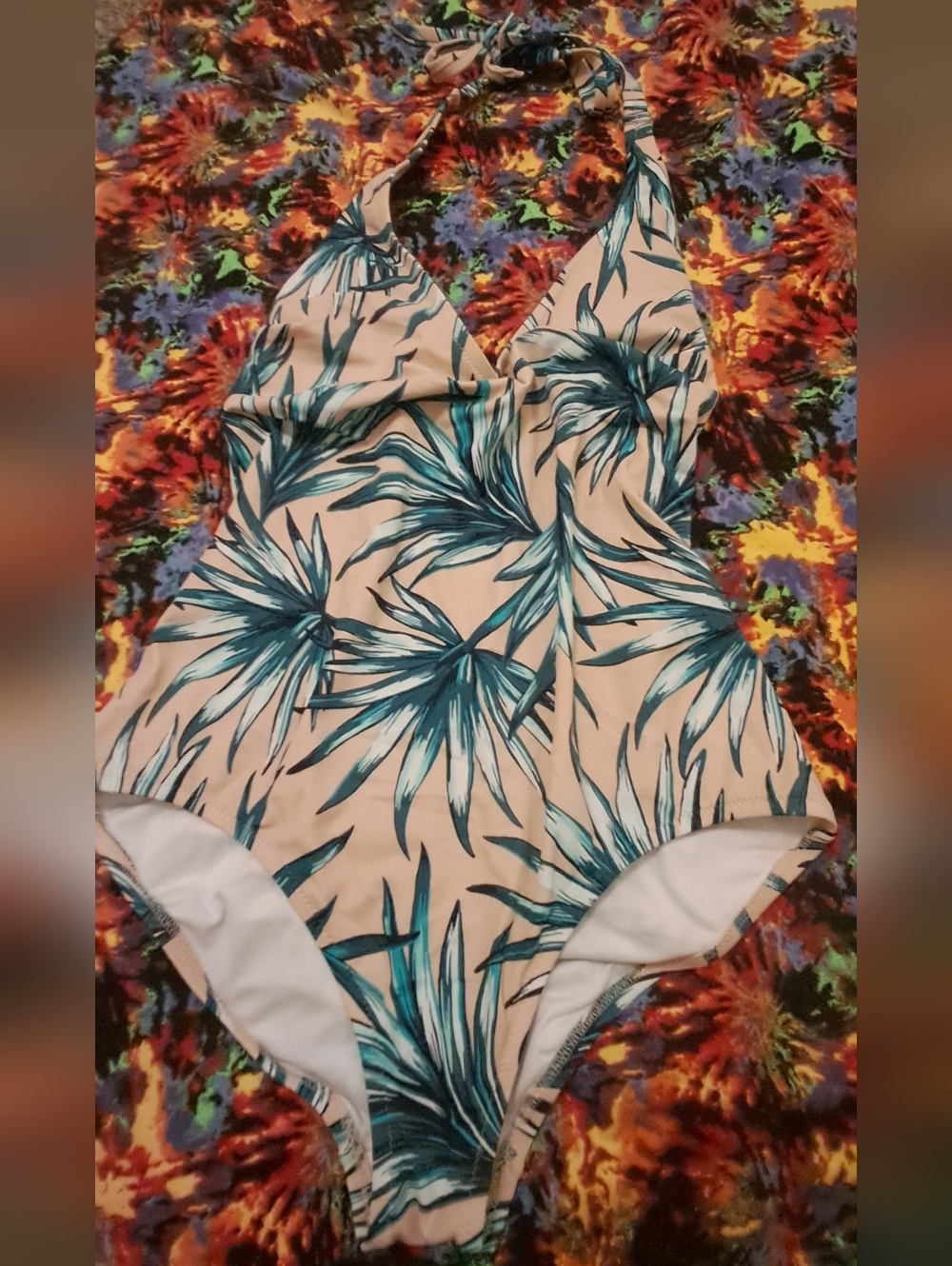 PINK Victoria's Secret Tropical Leaf Print One Piece